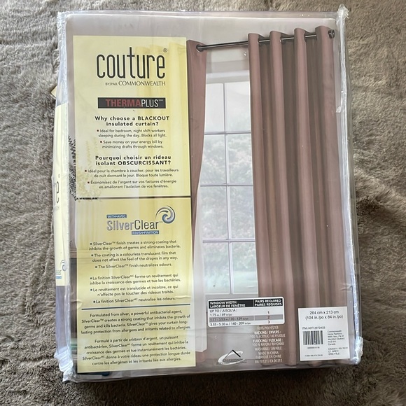 Couture - 2 panels black-out insulated curtains - Picture 1 of 7